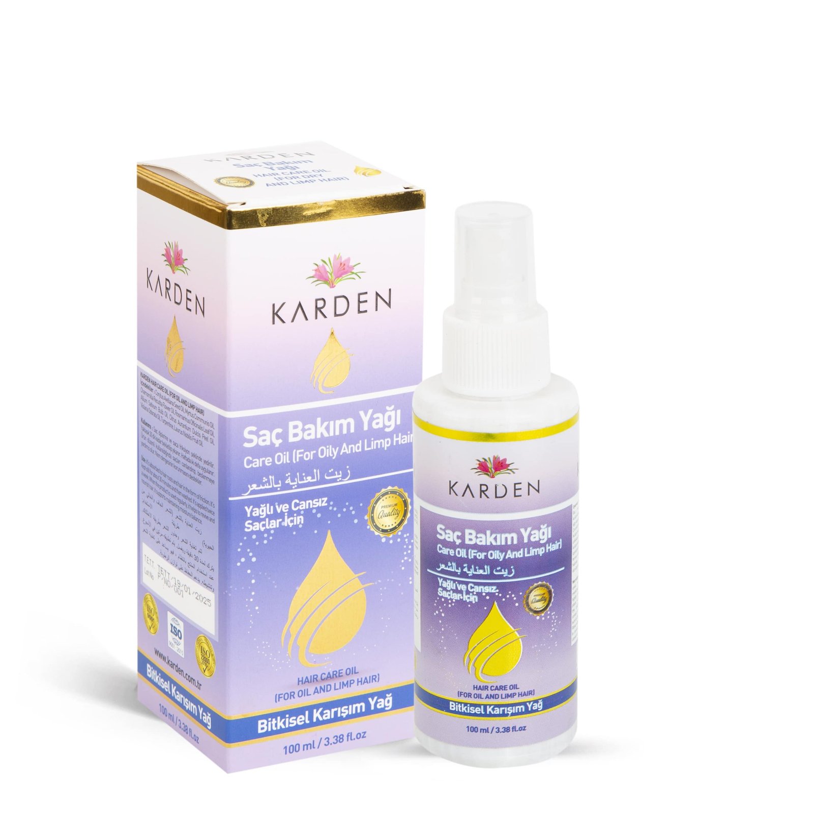 Karden Yağlı ve Cansız Saçlar İçin Bakım Yağı 100 ML