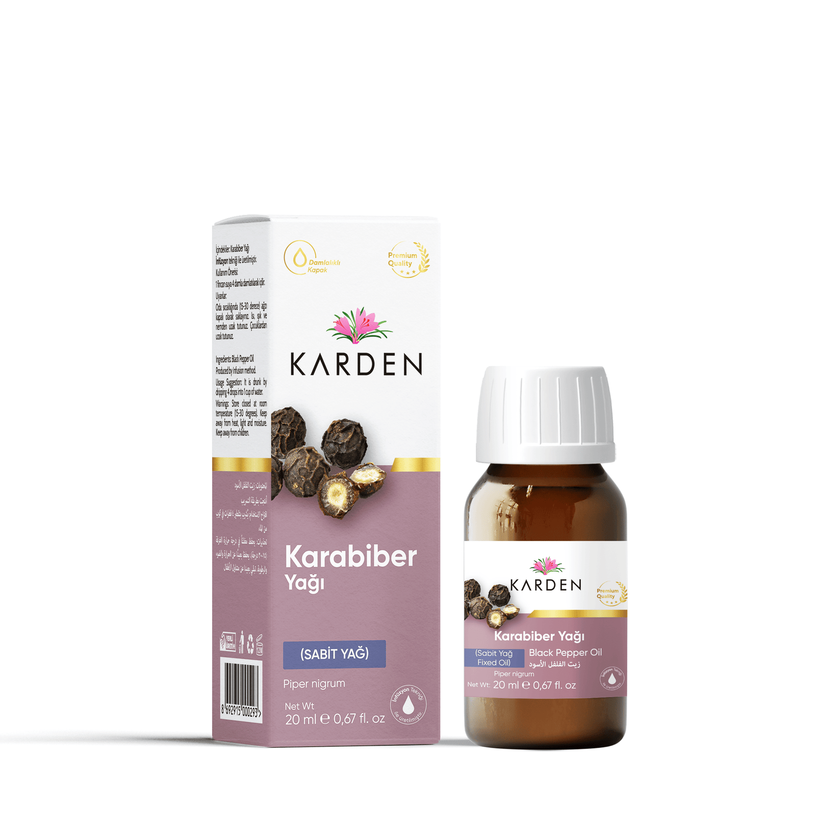 Karden Karabiber Yağı 20 ML